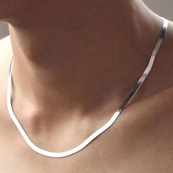 925 Sterling Silver/ 18K Gold Flat Choker